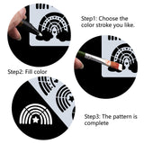 PET Plastic Hollow Out Drawing Painting Stencils Templates, Rectangle, Hexagon, 297x210mm