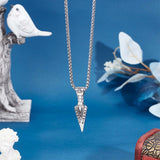 DIY Necklace Making Kit, Including 304 Stainless Steel Arrow Big Pendants & Box Chain Necklaces Making, Stainless Steel Color, 53mm