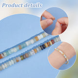 2 Strands 2 Styles Natural Flower Amazonite Beads Strands, Disc, 4~5x2~2.5mm, Hole: 1mm, 1 strand/style