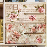 3 Sheets 3 Styles Flower PVC Waterproof Decorative Stickers, Self Adhesive Floral Decals for Furniture Decoration, Flower, 300x150mm, 1 sheet/style