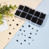Plastic Doll Eyes Crafts, For DIY Doll Toys Accessories, Round, Black, 3~8mm, hole: 1.2~2mm, about 1380pcs/set