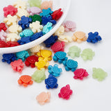 Synthetic Coral Beads, Dyed, Sea Turtle, Mixed Color, 12x10x5.5mm, Hole: 1.2mm, 50pcs/box