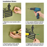 Fashion Iron Medal Hanger Holder, Display Wall Rack, with Screws, Badminton Pattern, 150x400mm, Hole: 5mm