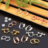 Brass Clip on Earring Findings, Mixed Color, 38pcs/box