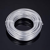 Round Aluminum Wire, Silver, 6 Gauge, 4mm, 500g/bundle