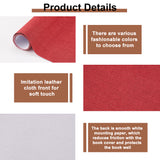 4Pcs 4 Colors DIY Imitation Leather Cloth, with Paper Back, for Book Binding, Velvet Box Making, Mixed Color, 430x1000mm, 1pc/color