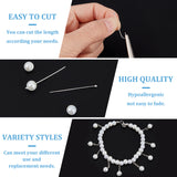 925 Sterling Silver Ball Head Pins, for Jewelry Making, Silver, 24 Gauge, 30x0.5mm, Head: 1.5mm, 30pcs