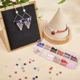 DIY Tile Bracelet Making Kit, Including MIYUKI TILA Beads,Big Eye Beading Needles, Elastic Thread, Purple, Beads: 5x5x1.9mm, Hole: 0.8mm, 240Pcs/set