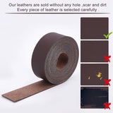 PU Leather Fabric, for Shoes Bag Sewing Patchwork DIY Craft Appliques, Coconut Brown, 2.5x0.13cm, 2m/roll