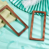 Wood Bag Handles, for Handmade Bag Handbags Purse Handles Replacement, Rectangle, Camel, 19.7x8.8x0.85cm, Inner Diameter: 17.3x6.3cm