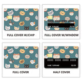 PVC Plastic Waterproof Card Stickers, Self-adhesion Card Skin for Bank Card Decor, Rectangle, Cat Shape, 186.3x137.3mm