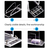 Acrylic Soap Making Cutting Tool, Soap Mold, Clear, 22~305x91.5~101.5x6.5~7.5x2.5~28.5mm, Hole: 3.5mm