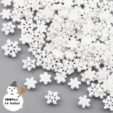 Opaque Resin Cabochon, Snowflake, White, 100pcs/box