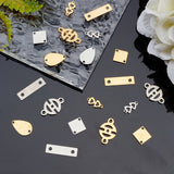 60Pcs 10 Styles 304 Stainless Steel Links Connectors, Golden & Stainless Steel Color, 6pcs/style