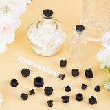 24Pcs 4 Style Silicone Bottle Seal Plug, Reusable Replacement Bottle Stopper, Black, 11~19x9~11mm, Pin: 7~15mm, 6pcs/style