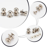 4Bag Alloy Cabinet Door Knobs, Kitchen Drawer Pulls Cabinet Handles, with Iron Screws, for Dresser Drawers, Platinum, 10x10mm, Hole: 2.6mm, 5pcs/bag. 4bag