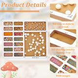 Wood Bead Design Board, DIY Beading Jewelry Making Tray, Rectangle, BurlyWood, 26.5x30.5x1.5cm