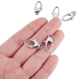 304 Stainless Steel Lobster Claw Clasps, Stainless Steel Color, 20x10mm