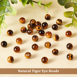 Natural Tiger Eye Beads, Round, 8mm, Hole: 2.5mm, 36pcs/box