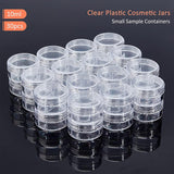 Plastic Bead Containers, Column, Clear, 3.75x2cm, Capacity: 10ml, 30pcs