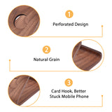 Wood Mobile Phone Holders, L Shape, Coconut Brown, 10x7.5x5.7cm