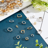 96Pcs 24 Styles  Brass Open Back Bezel Sew on Prong Settings, Claw Settings for Pointed Back Rhinestone, Mixed Shapes, Platinum & Golden, 4pcs/style