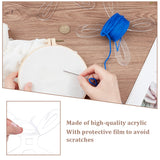 Flower Shape Acrylic Floss Bobbin, Sewing Thread Winding Board, for Cross Stitch Cotton Thread Storage, Clear, 150x150x3mm