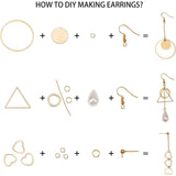 DIY Earring Making, with 304 Stainless Steel Stud Earring Components/Charms/Links/Linking Rings, Brass Linking Rings and Brass Cable Chains, Mixed Color, 13.5x7x3cm