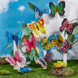 PVC Butterfly Display Ornaments, with Safety Pin, for Window Decoration, Mixed Color, 64~107x100x5.5mm