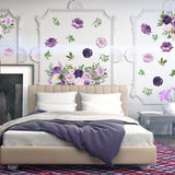 PVC Wall Stickers, Wall Decoration, Flower Pattern, 390x980mm