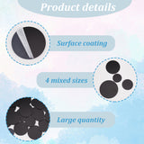 100Pcs 4 Style Acrylic Flat Round Action Figure Display Bases, with 4Pcs Acrylic Double-sided Pads, Black, Base: 25~49.5x3mm