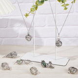 10Pcs 10 Styles Tibetan Style Brass Cage Pendants, For Chime Ball Pendant Necklaces Making, Hollow Mixed Shapes, Antique Silver, 21.5~43x25~34x15~25mm, Hole: 3~9x3~8mm, 1pc/style
