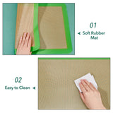 2Pcs 2 Style Precision Fusing Mat, Rubber Non Stick Heat Resistant Ironing Mats, with Reusable Fabric Mats, Rectangle, Mixed Color, 400~420x295~300x0.1~0.7mm, 1pc/style