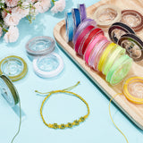 20 Rolls 20 Colors Nylon Thread, Chinese Knot Cord, Round, Mixed Color, 0.8mm, about 7.65~9.84 yards(7~9m)/roll, 1 roll/color