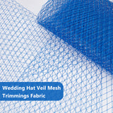 Nylon Net Mesh Fabric, Birdcage Bridal Veil Netting Fabric, Wedding Hat Veil Mesh Trimmings Fabric for Wedding Decoration, Sewing, Hat Decorating, Royal Blue, 24~26.5x0.02cm