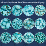 15 Styles Synthetic Turquoise Beads Strands, Dyed & Heated, Round & Nuggets & Oval, Mixed Shapes, 4~18mm; about 904pcs/box