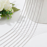 20Pcs 304 Stainless Steel Cable Chains Necklaces Set for Men Women, Stainless Steel Color, 19.69 inch(500mm)