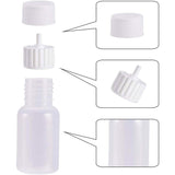Plastic Glue Liquid Container, Bottle Dispenser and Plastic Fluid Precision Blunt Needle Dispense Tips, Mixed Color, 3.1x6.85cm