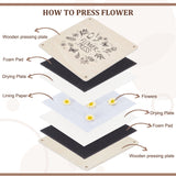 Square Flower Press Kits, including Wood Sheet, Paper, Sponge, Screw, for Dried Flower Making, Mixed Color, 26~180x11~180x0.1~74mm