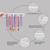 Rectangle Iron Medal Holder, Medals Display Hanger Rack, Medal Holder Frame, White, 35x5x0.2cm