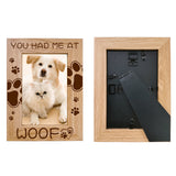 Natural Wood Photo Frames, for Tabletop Display Photo Frame, Rectangle, Paw Print, 218x168mm, Inner Diameter: 142x90mm