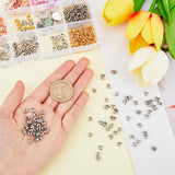 300Pcs 304 Stainless Steel Crimp Beads Covers, Stainless Steel Color, 5x4mm, Hole: 1.8mm