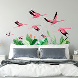 PVC Wall Stickers, Wall Decoration, Flamingo Pattern, 390x890mm