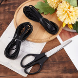 Flat Leather Jewelry Cord, Jewelry DIY Making Material, Black, 3x1.4mm, about 10.94 Yards(10m)/Roll