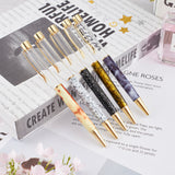Creative Empty Tube Black Ink Ballpoint Pens, for DIY Glitter Epoxy Resin Crystal Ballpoint Pen Herbarium Pen Making, Mixed Color, 140~147x10~13mm, 5 colors, 2pcs/color, 10pcs/set
