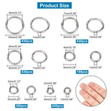 Stainless Steel Open Small Jump Rings For Jewelry Making Diameter 4/5/6/8/9/10mm Wire, 18 Gauge(About 1000Pcs/box)