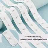 6.25 Yards Cotton with 201 Stainless Steel Hook & Eye Tape, Costume Trimming, Undergarment Sewing Fasteners, White, 25x3.5mm