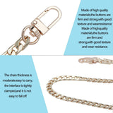 Bag Strap Chains, Iron Curb Link Chains, with Swivel Lobster Claw Clasps, Golden, 47.2 inch(120cm), 0.7cm