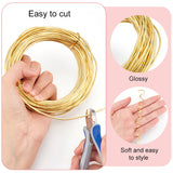 Brass Wire for Jewelry Making, Round, Gold, 12 Gauge, 2mm, about 65.62 Feet(20m)/Roll