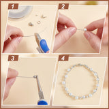 DIY Beading Jewelry Making Finding Kit, Include Brass Crimp Beads, 304 Stainless Steel Bead Tips, Lobster Claw Clasps, Jump Rings, Tiger Tail Wire, Stainless Steel Color, Wire: 0.46mm, 15m/set